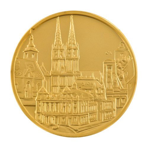 Medalja Zagreb - obrada pozlaćena