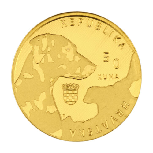 1/16 ounce gold coin Dalmatian dog