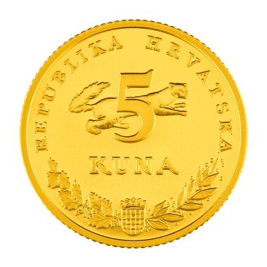 Five kuna gold commemorative coin